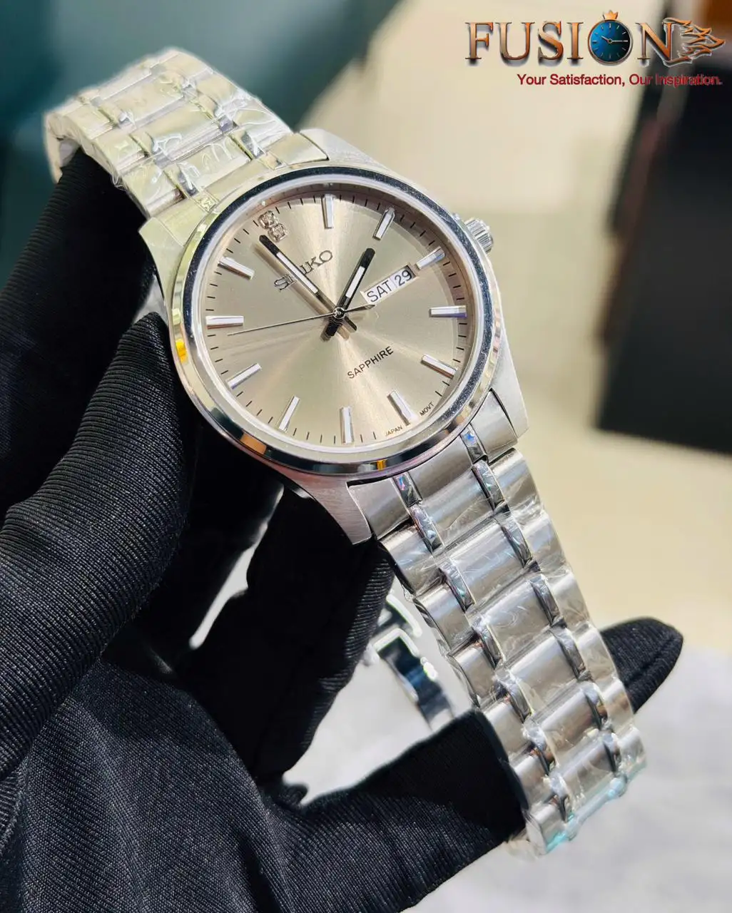 SEIKO Day Date Quartz Watch Grey|| Semi AAA Grade Inspired Version